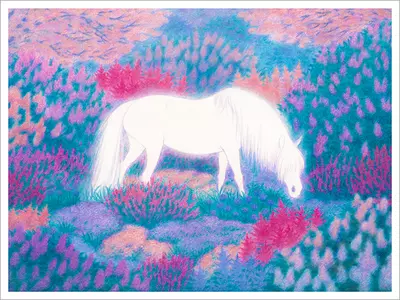 The White Horse of the Spring Garden [PRINT], Maria Mélart