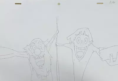 MIND GAME: SCENE "Nishi and Oldman" FRAME A14, STUDIO4°C