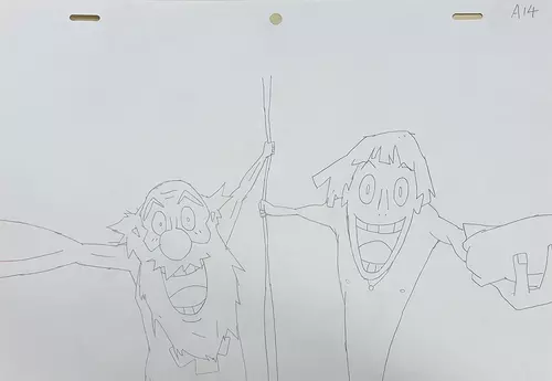 MIND GAME: SCENE "Nishi and Oldman" FRAME A14, STUDIO4°C