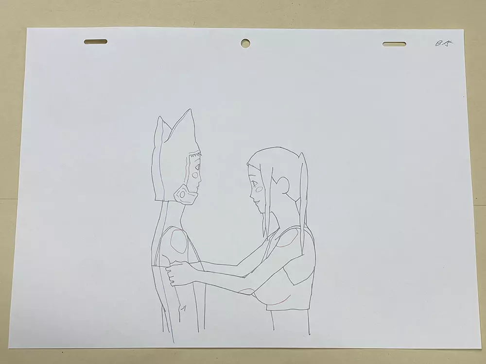 MIND GAME: Scene "Yan and Myon" Frame B15, STUDIO4°C