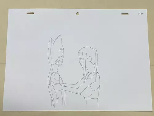 MIND GAME: Scene "Yan and Myon" Frame B15, STUDIO4°C