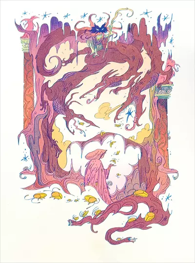 The Fool's Gold Beetle / Cerberus [RISOGRAPH], Natalie Andrewson