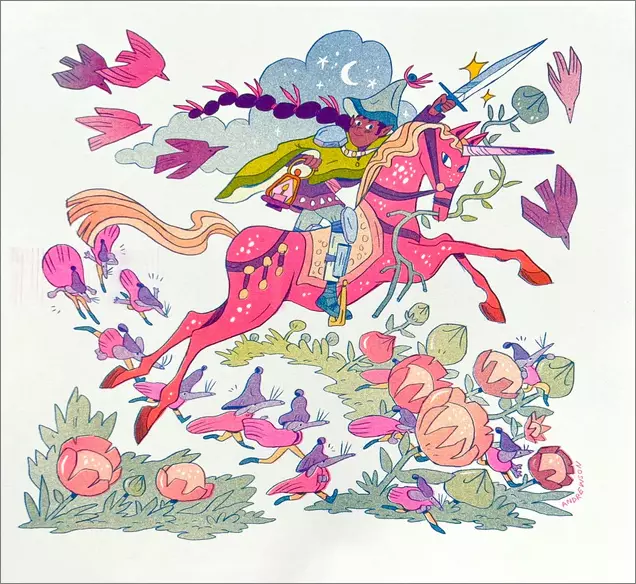 Unicorn Knight [RISOGRAPH], Natalie Andrewson