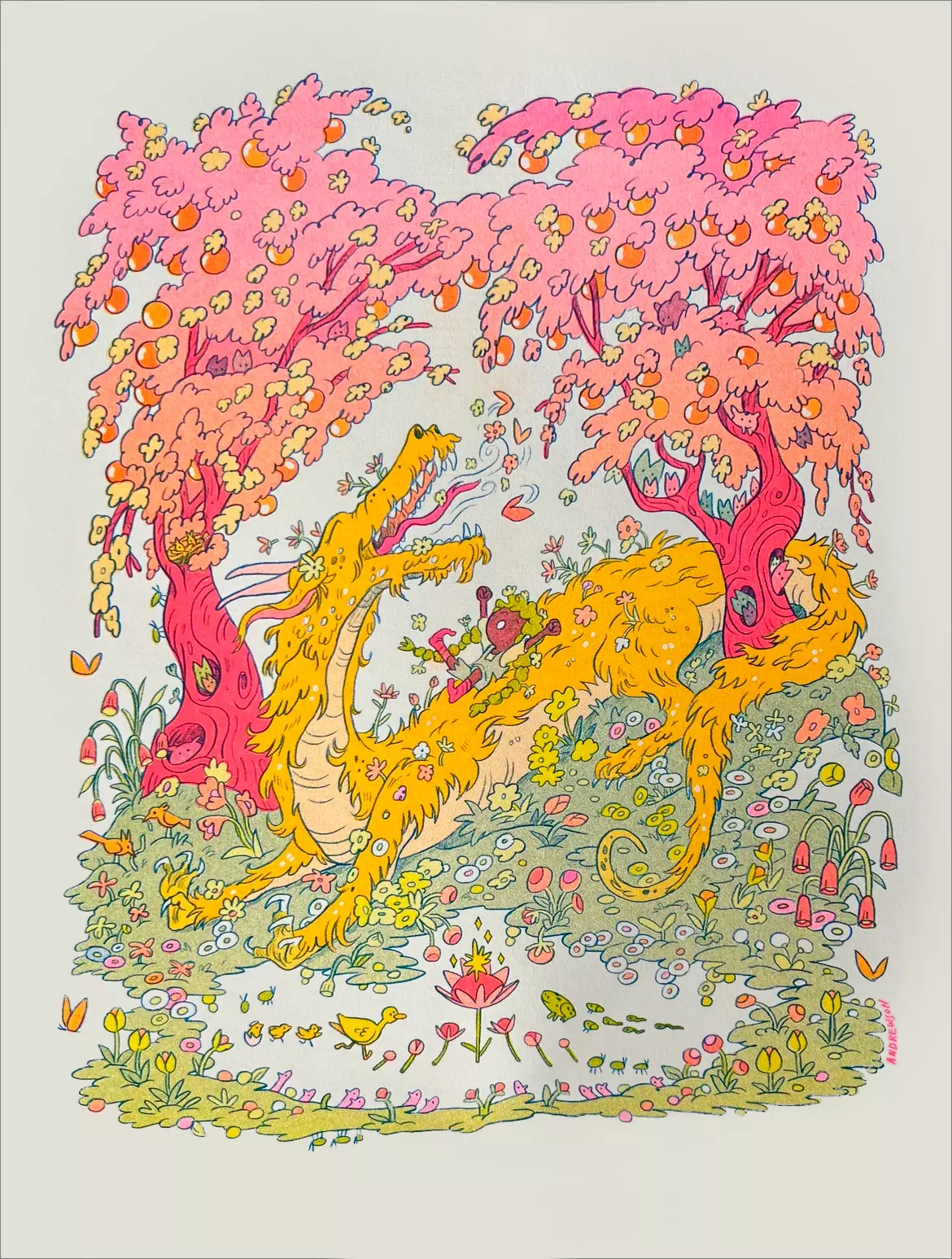 Spring Dragon [RISOGRAPH] , Natalie Andrewson