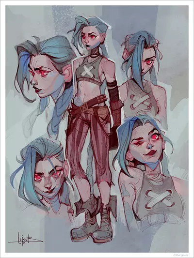 Jinx Sketches [PRINT], Loish