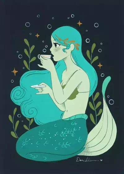 Teatime Merm in Green, Danielle Boinay