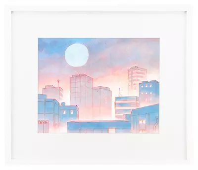 Dream Cityscape 01 (Season 1 production art for Fionna & Cake), Jenny Yu