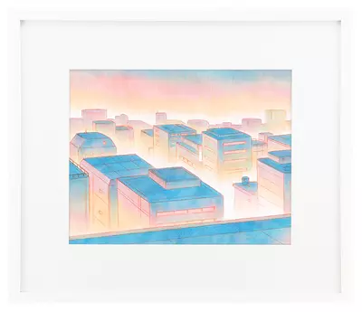 Dream Cityscape 02  (Season 1 production art for Fionna & Cake), Jenny Yu