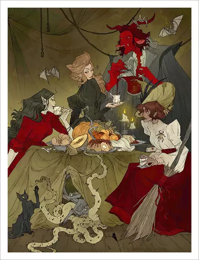 Bloodthirsty Banquet [PRINT], Abigail Larson