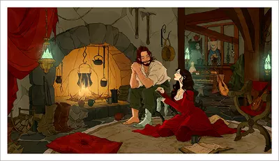 Fireside [PRINT], Abigail Larson