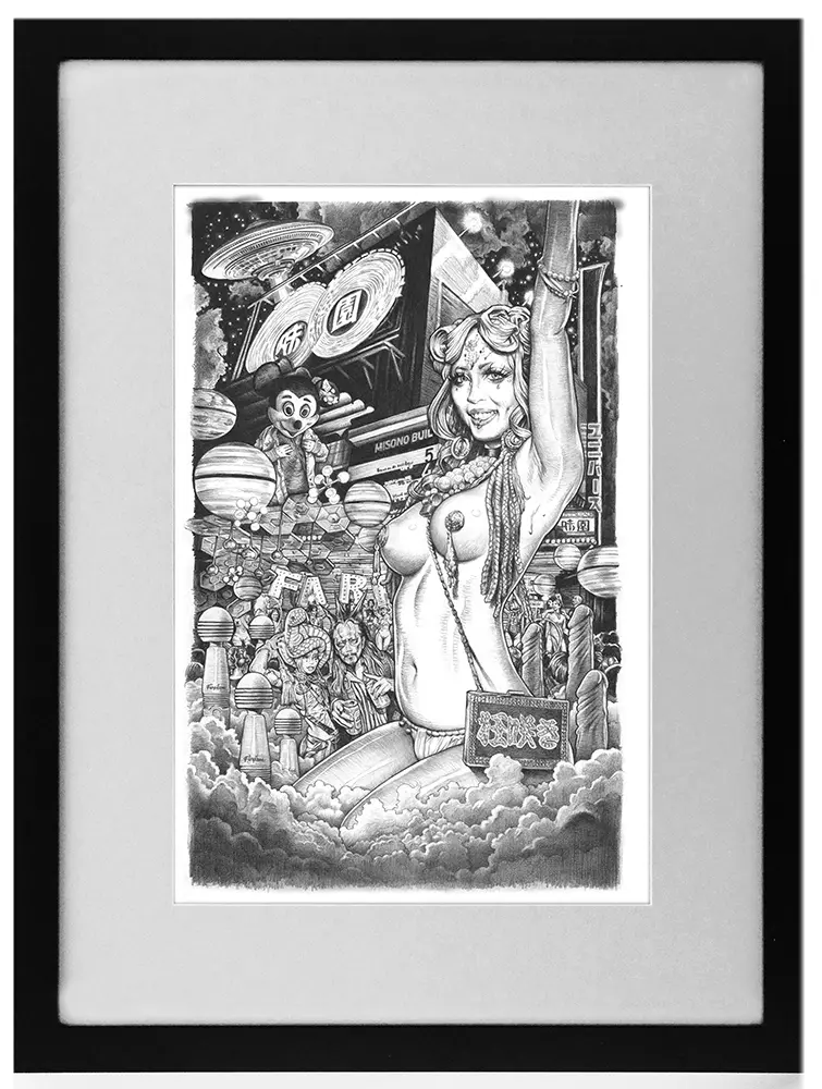 Pencil Original Artwork of “美園 Heaven, Rockin'  Jelly Bean 
