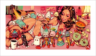 Midnight at the Secret Sweets Party [PRINT], Rockin'  Jelly Bean 