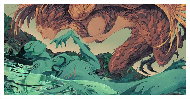 The Harpy and the Mermaid [PRINT], Bailie Rosenlund