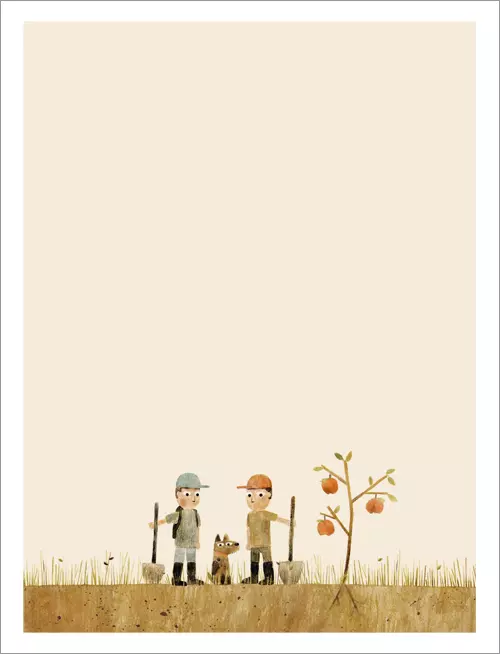 Sam & Dave Dig a Hole - pg. 3 - Monday [PRINT], Jon Klassen