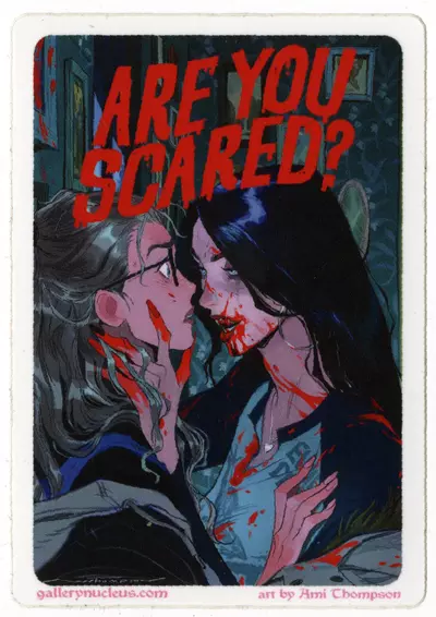 Are you Scared? - Ami Thompson - Nucleus Sticker, Ami Thompson