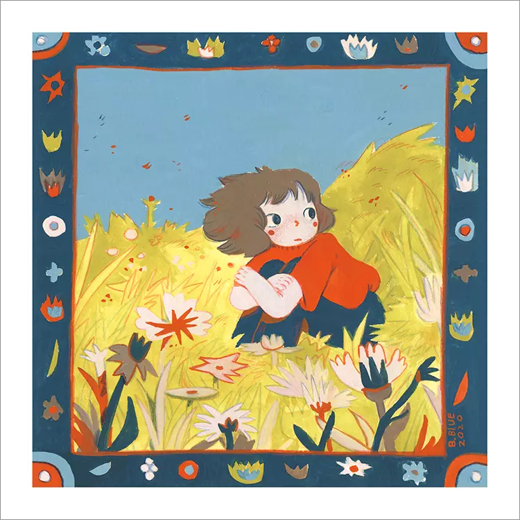 Silence [PRINT], Beatrice Blue