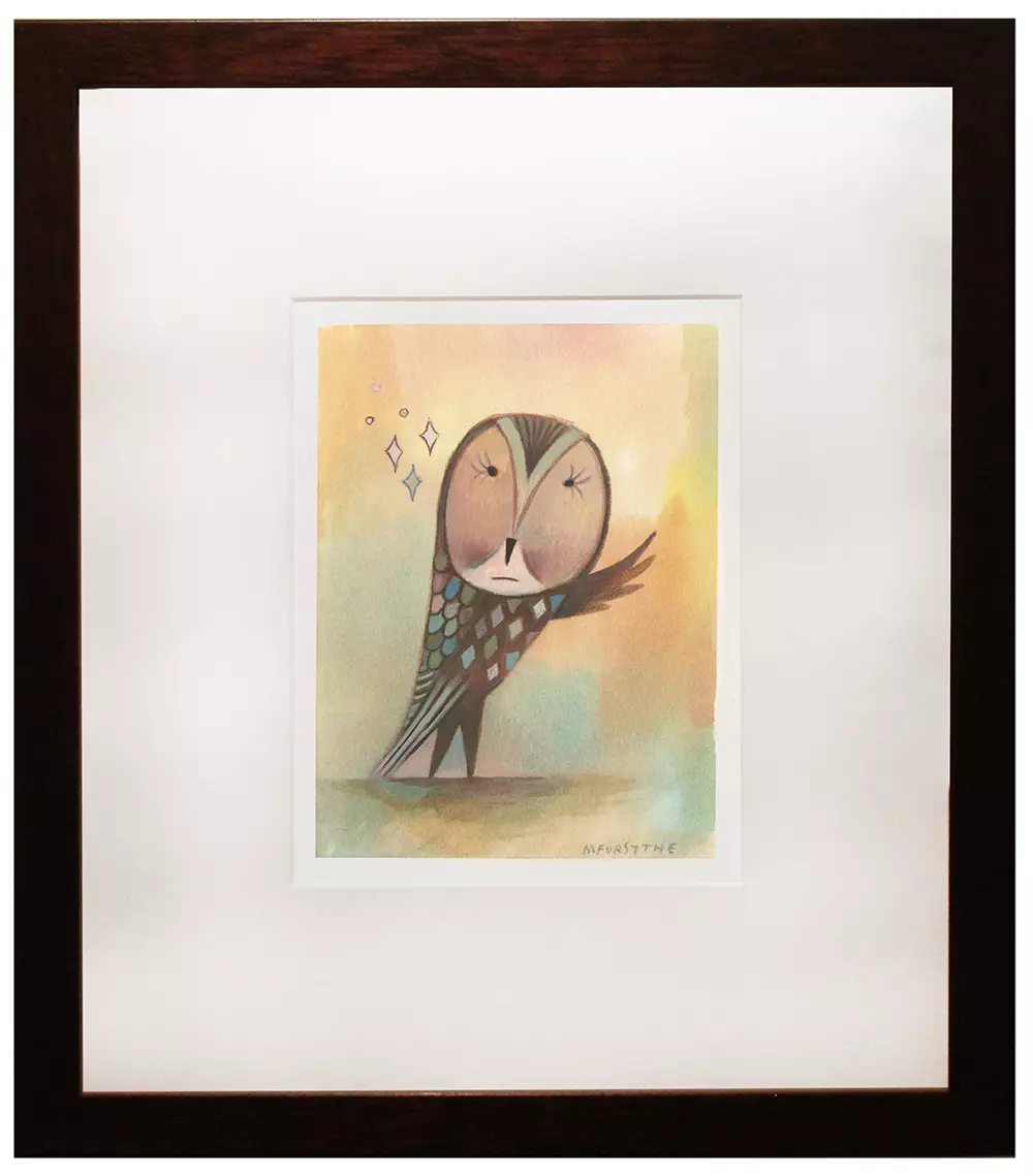 Aggie and the Ghost: Man Faced Owl (Study), Matthew Forsythe