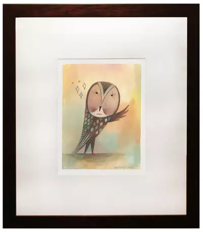 Aggie and the Ghost: Man Faced Owl (Study), Matthew Forsythe