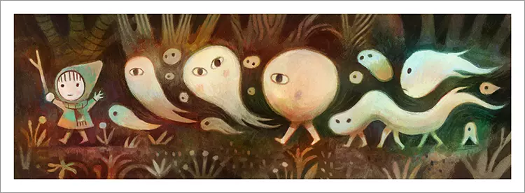 Aggie and the Ghost - Ghost Parade [PRINT], Matthew Forsythe