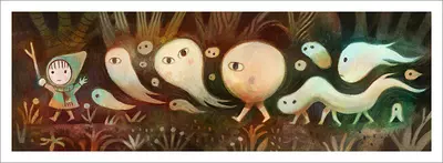 Aggie and the Ghost - Ghost Parade [PRINT], Matthew Forsythe