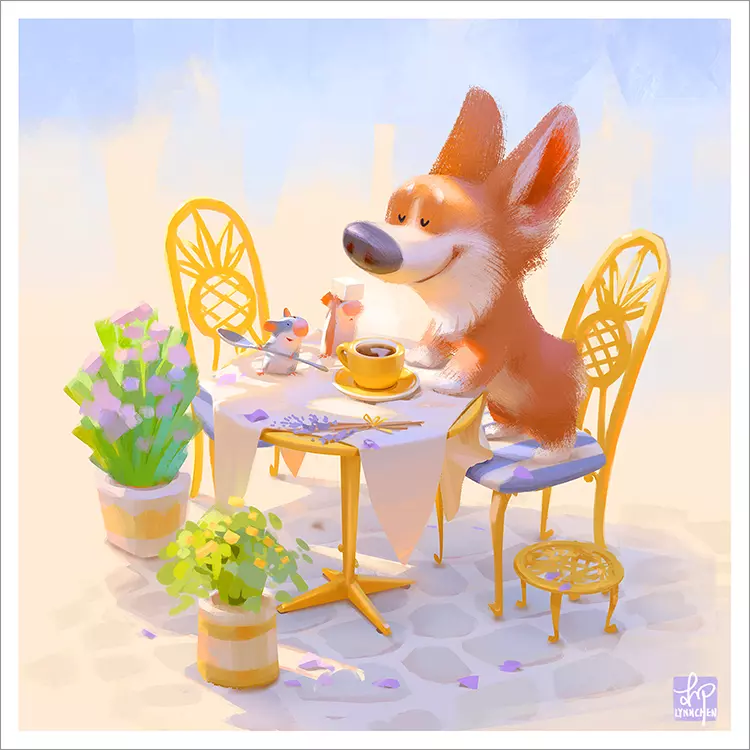 Morning Café [PRINT], Lynn Chen