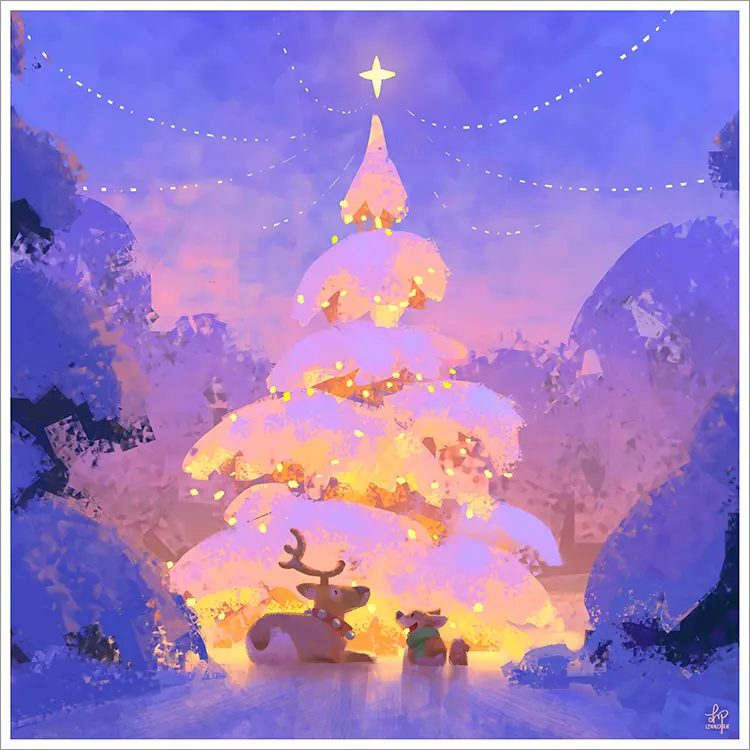 Christmas Lights [PRINT], Lynn Chen