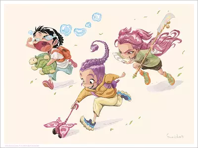 Huntrix Childhood [PRINT], Euni Cho