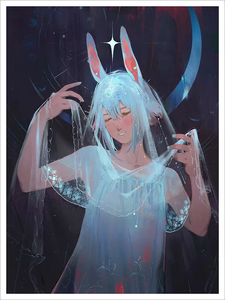 Silver - Hand Embellished [PRINT], Airi Pan