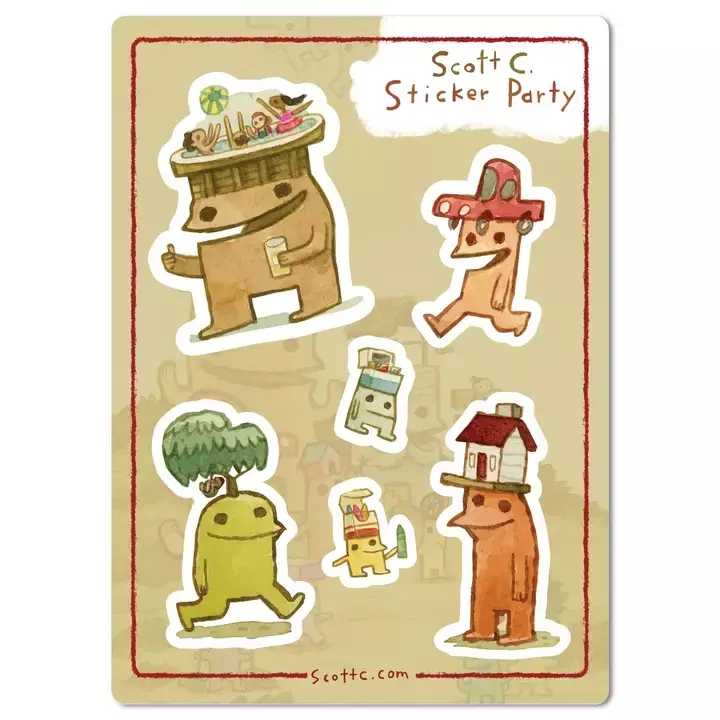 Cabin Head Sticker Party, Scott C.