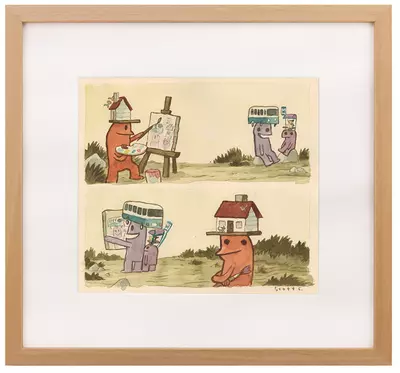 Cabin Head and Tree Head [page 26 panels 1 & 2], Scott C.