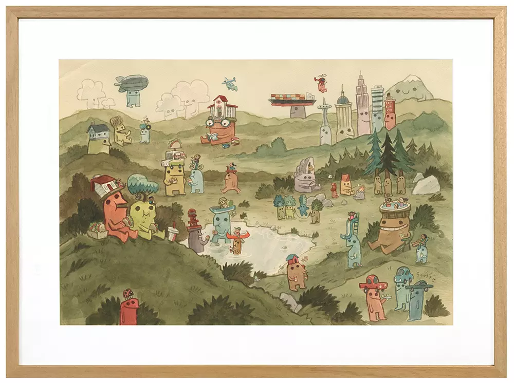 Cabin Head and Tree Head [pages 18-19], Scott C.