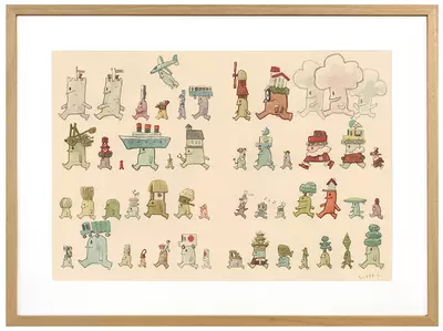 Cabin Head and Tree Head [Endpapers 2], Scott C.