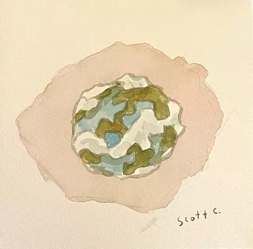 Cabin Head and Tree Head [Bye-Byes Spot Illustration], Scott C.