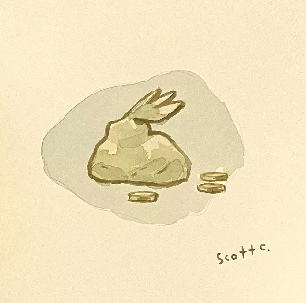 Cabin Head and Tree Head [Holes Spot Illustration], Scott C.