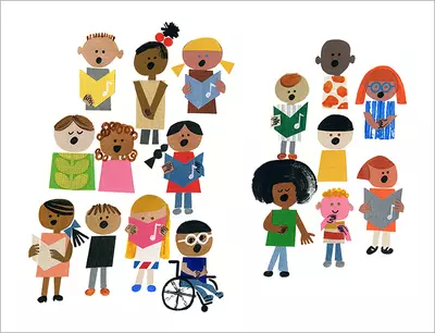 Just in Case You Want to Fly: Choir (Pg. 13-14) [PRINT], Christian Robinson