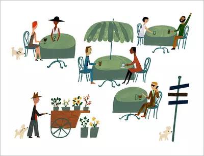 Antoinette: Cafe (Pg. 19 - 20) [PRINT], Christian Robinson