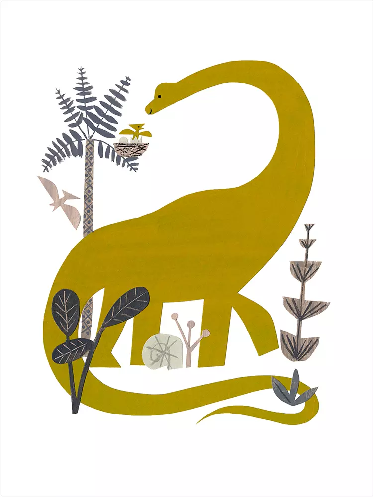 Golden Dinosaur [PRINT], Christian Robinson