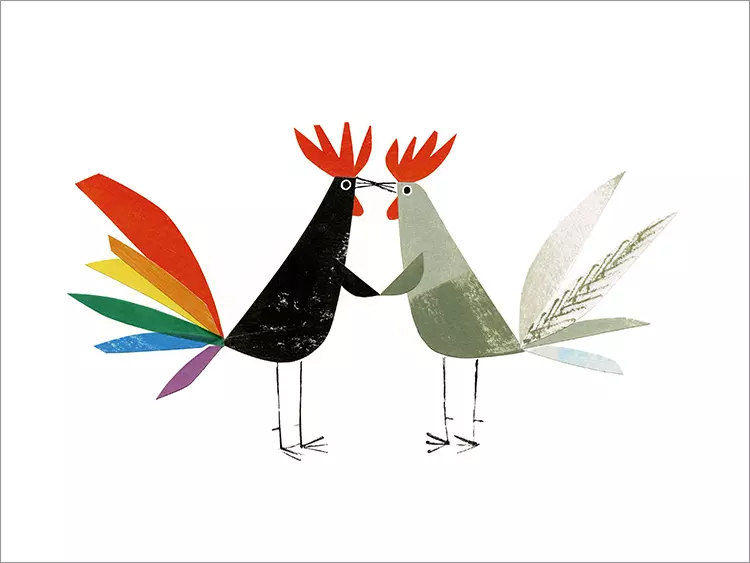 Roosters [PRINT], Christian Robinson