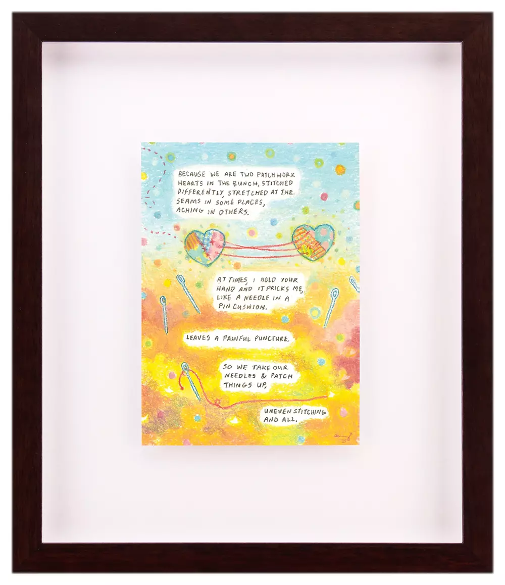  "Patchwork Heart" Two Hearts, Onenhillion