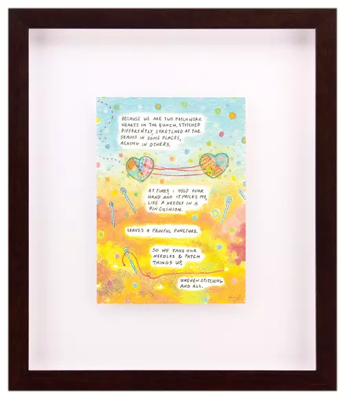  "Patchwork Heart" Two Hearts, Onenhillion