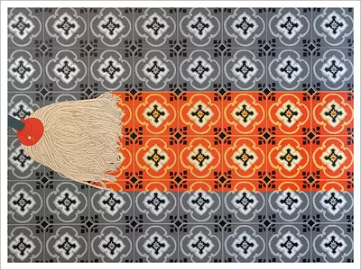 Orange Veil: Franzika Kline, 1962 [PRINT], Marge Dean