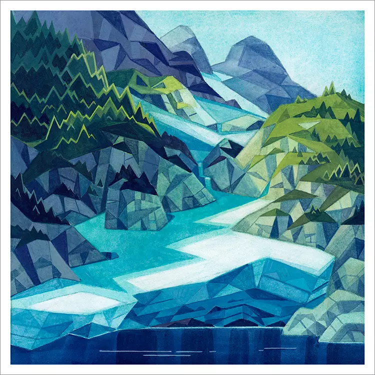 Descending Glacier [PRINT], Laura Bifano