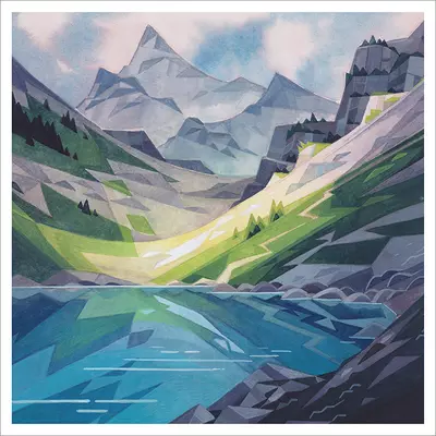 Tricouni Lake [PRINT], Laura Bifano