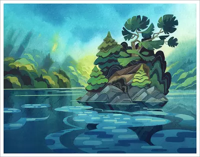 Tremblant Island [PRINT], Laura Bifano