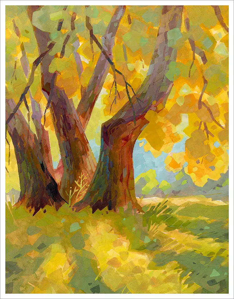 Cottonwood Glow [PRINT], Laura Bifano