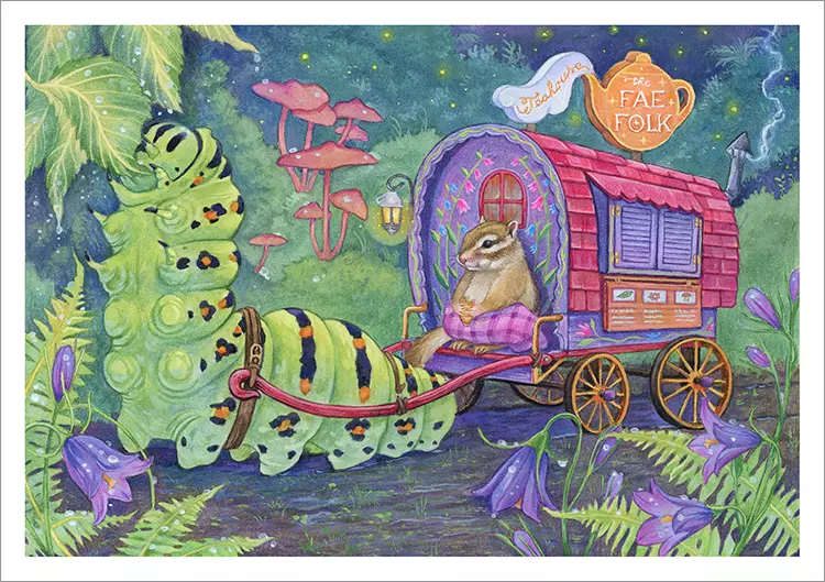 The Fae Folk Teahouse [PRINT], Léa Chaillaud