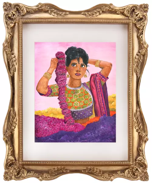 Girl in the Flower Bazaar, Faheema Chaudhury