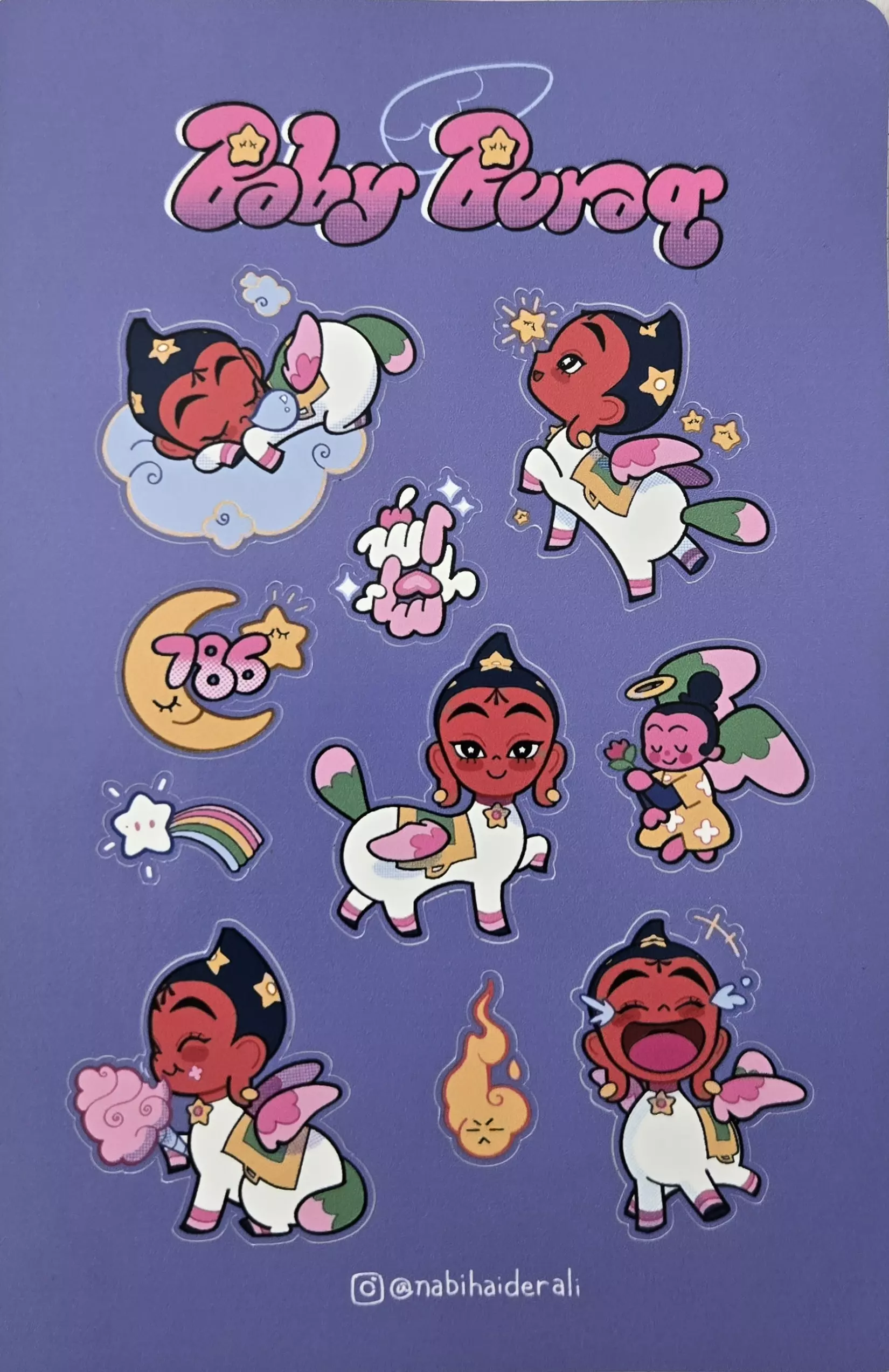 Baby Buraq - Nabi Ali sticker sheet , Nabi H. Ali