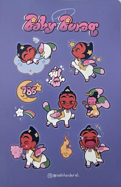 Baby Buraq - Nabi Ali sticker sheet , Nabi H. Ali