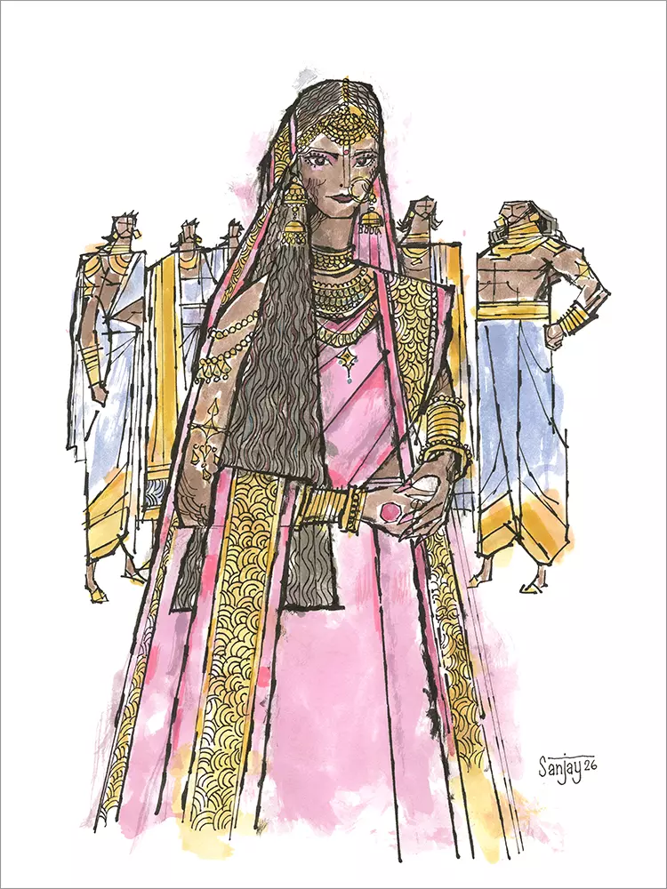 The Bride of Five [PRINT], Sanjay Patel